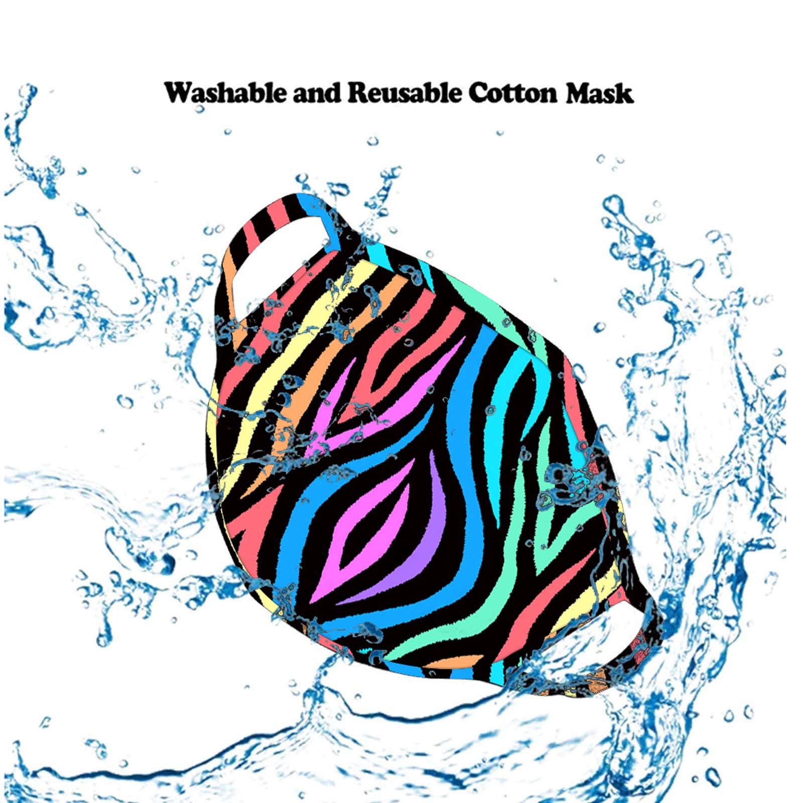FCM-064 American Bling Safari Collection Print Fabric Face Mask Double Layer -1Pcs