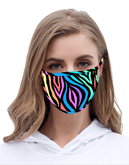 FCM-064 American Bling Safari Collection Print Fabric Face Mask Double Layer -1Pcs