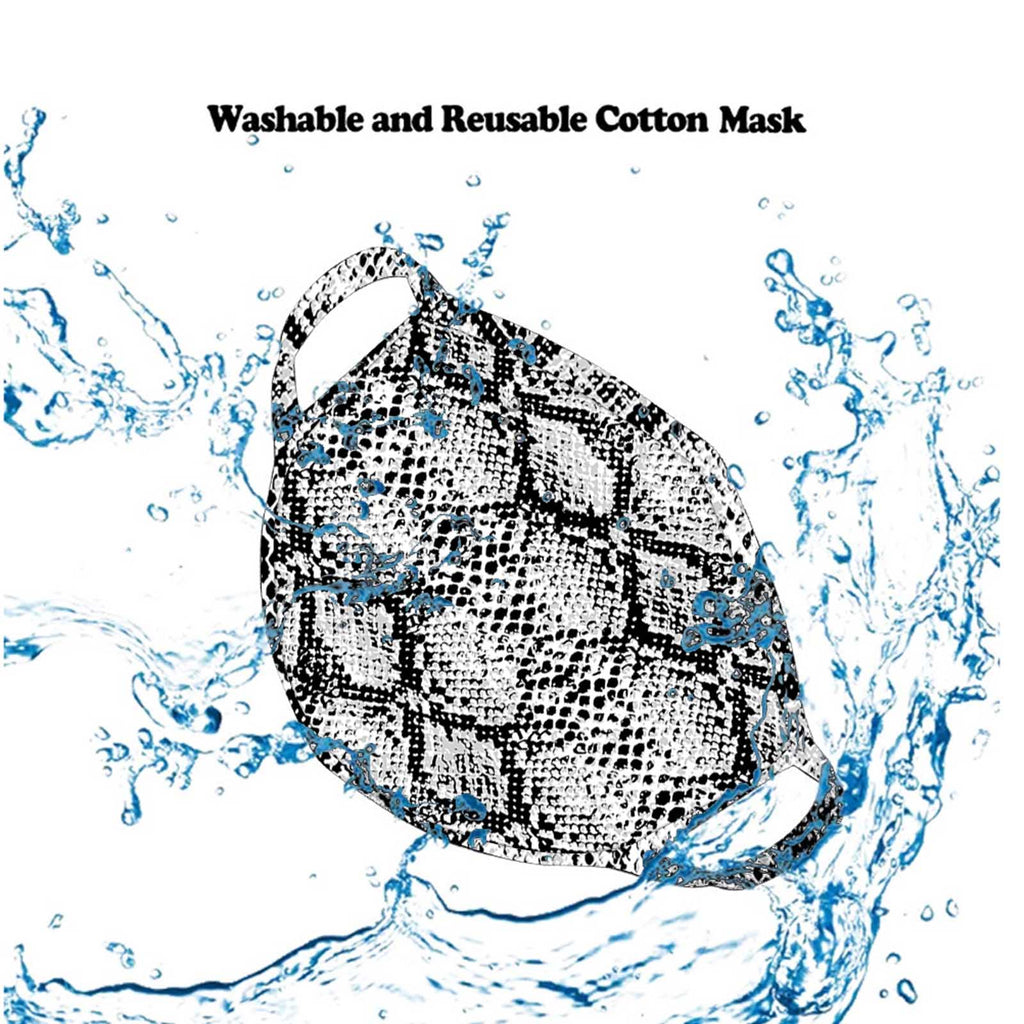 FCM-068  American Bling Snake Print Cloth Face Mask 1Pcs