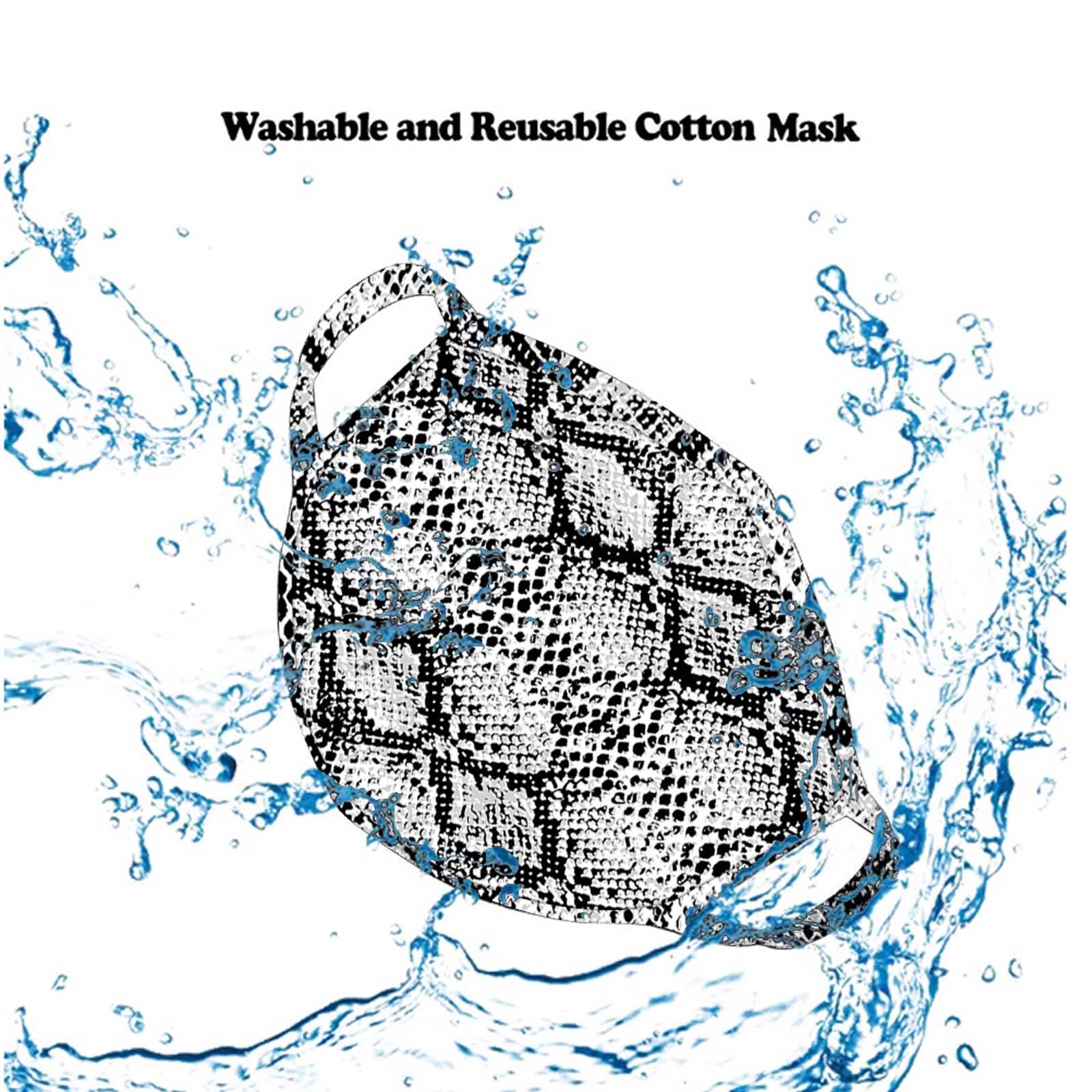 FCM-068  American Bling Snake Print Cloth Face Mask 1Pcs