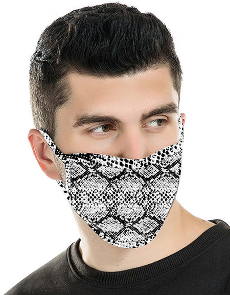 FCM-068  American Bling Snake Print Cloth Face Mask 1Pcs