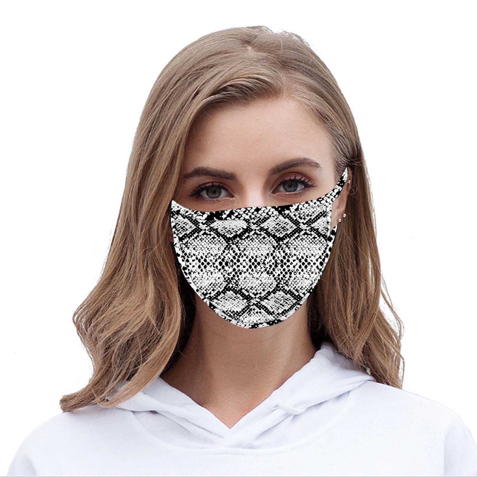 FCM-068  American Bling Snake Print Cloth Face Mask 1Pcs
