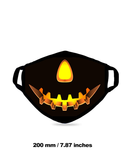 SFCM-071 Halloween Pumpkin Print Fabric Face Mask Double Layer 1PCS