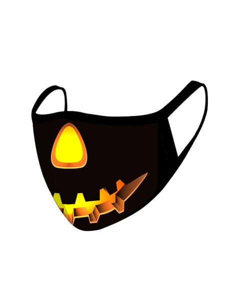 SFCM-071 Halloween Pumpkin Print Fabric Face Mask Double Layer 1PCS