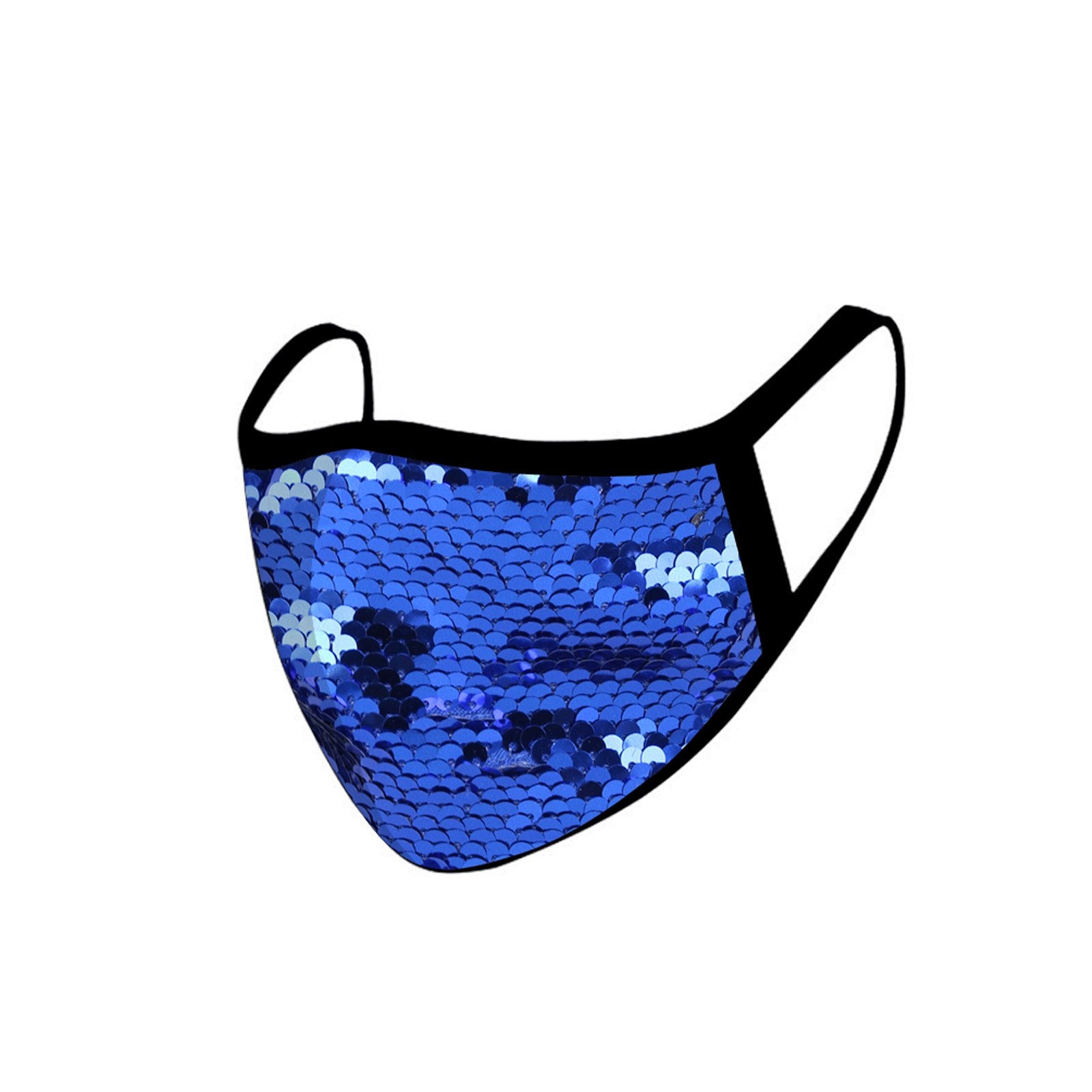 FCM-B110  American Bling Sequins Bling Fabric Mask Double Layer 1Pcs Set