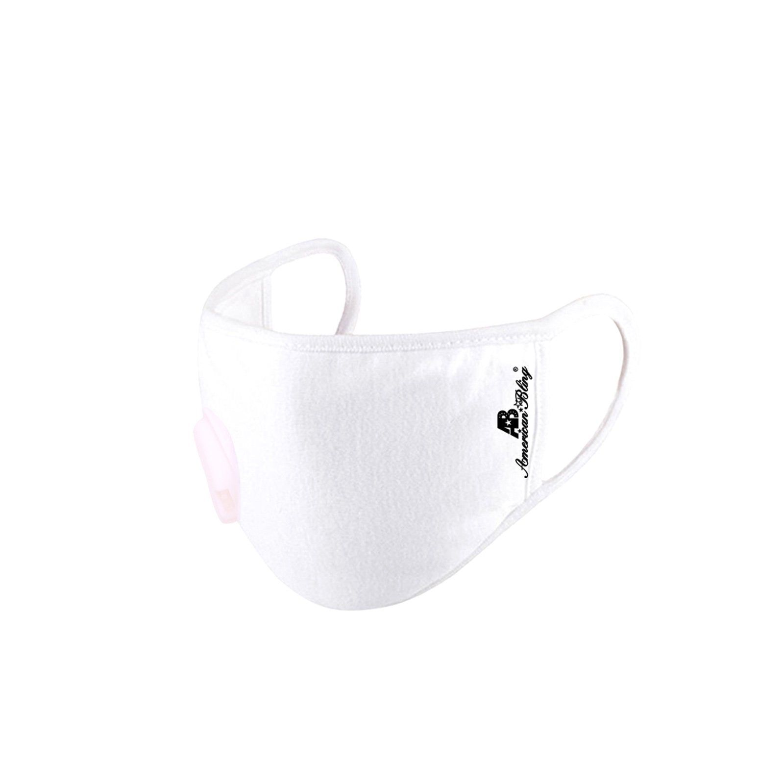 FCM-KD01R American Bling Kid Fabric Face Mask Double Layer with Adjustable Nose Clip  Single Breathing Valve 1PC/Pack