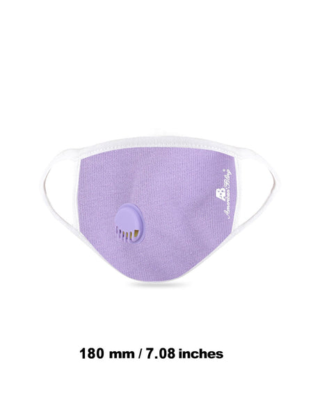 FCM-KD01R American Bling Kid Fabric Face Mask Double Layer with Adjustable Nose Clip  Single Breathing Valve 1PC/Pack