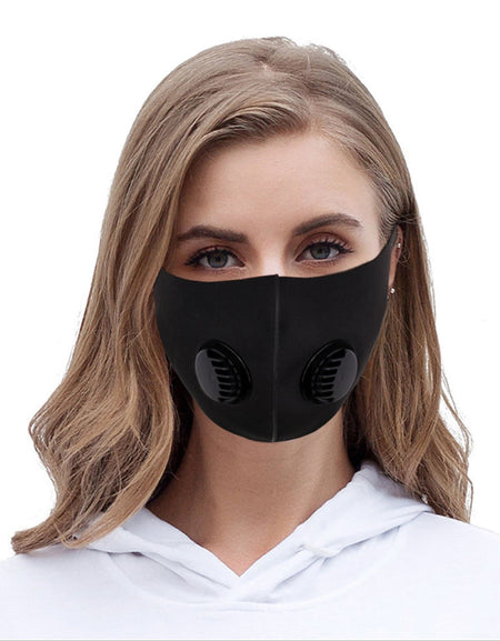 FM-7001DR Double Breathing Valve Single Ply Face Mask