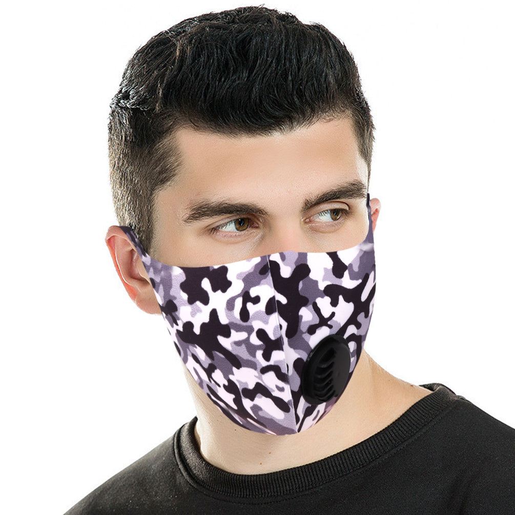 700Pcs Black Camo Double Breathing Valve Single Ply Face Mask