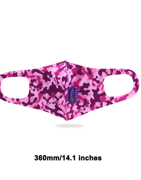 Dust Mask with Filter, Fashion Washable Cloth Face Mask Reusable, Purple camo print