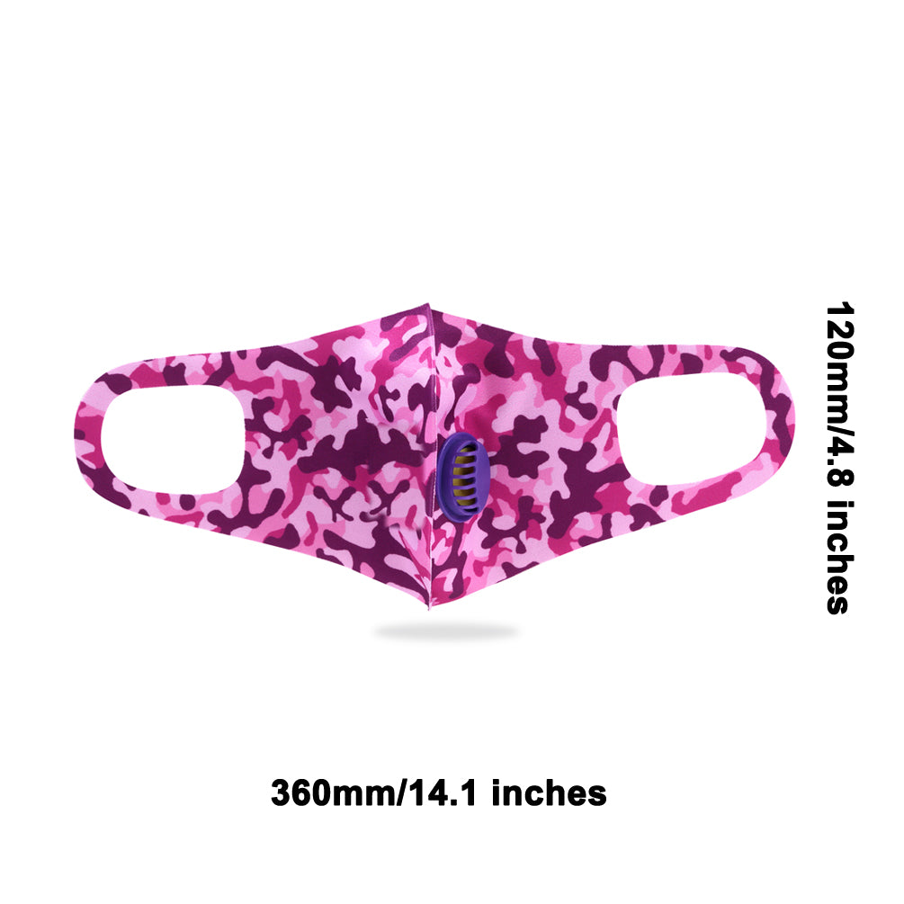 700Pcs Dust Mask with Double Filters, Fashion Washable Cloth Face Mask Reusable, Purple camo print