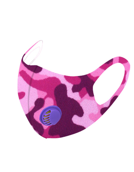 700Pcs Dust Mask with Double Filters, Fashion Washable Cloth Face Mask Reusable, Purple camo print