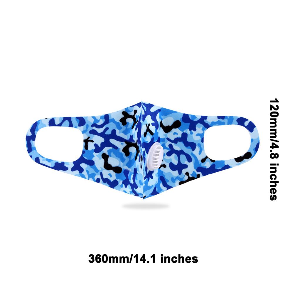 700Pcs Dust Mask with Filter, Fashion Washable Cloth Face Mask Reusable, Blue camo print