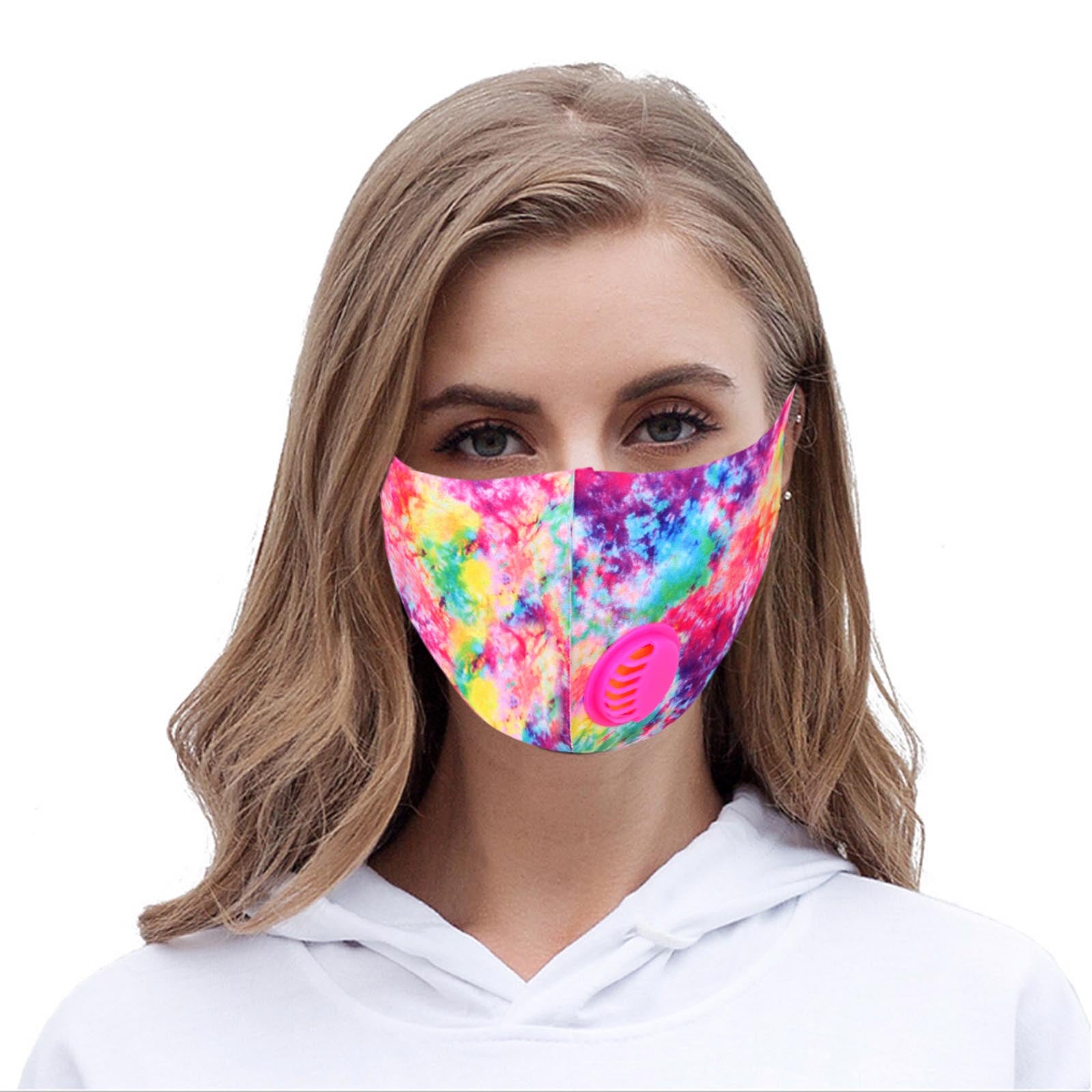 FM-7003R Multi Color Print Single Breathing Valve Single Ply Face Mask