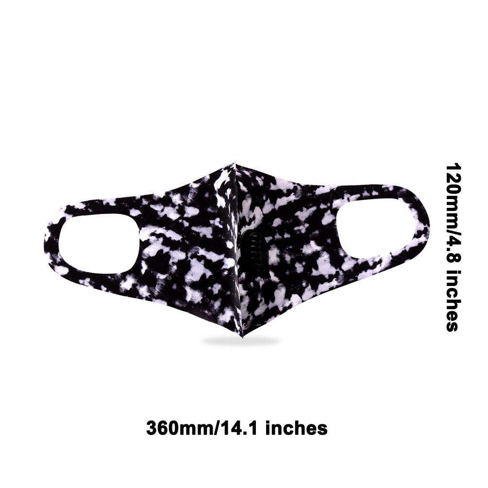 500Pcs Black Camo Print Single Breathing Valve Single Ply Face Mask