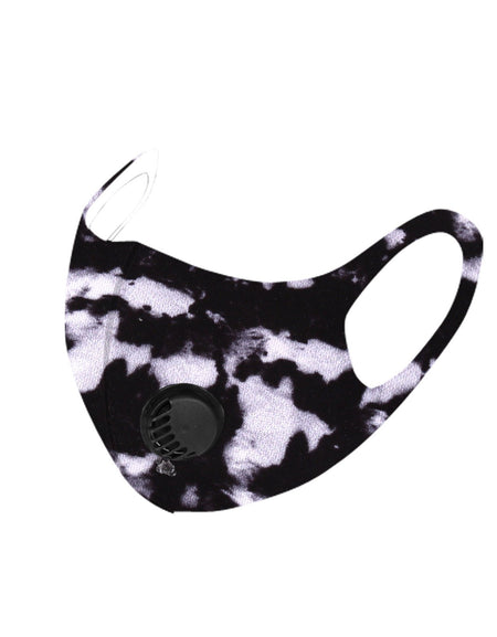 Black Camo Print Single Breathing Valve Single Ply Face Mask