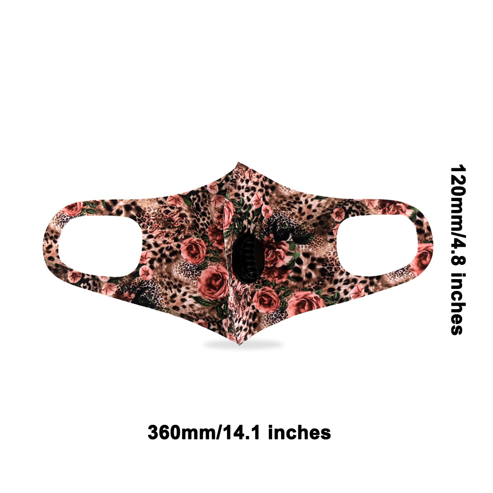 700Pcs Leopard Flower Print Single Breathing Valve Single Ply Face Mask