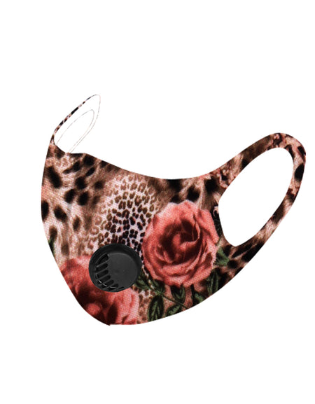 700Pcs Leopard Flower Print Single Breathing Valve Single Ply Face Mask