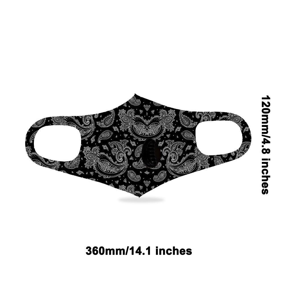 700Pcs Dust Mask with Filter, Fashion Washable Cloth Face Mask Reusable, Black Floral Print