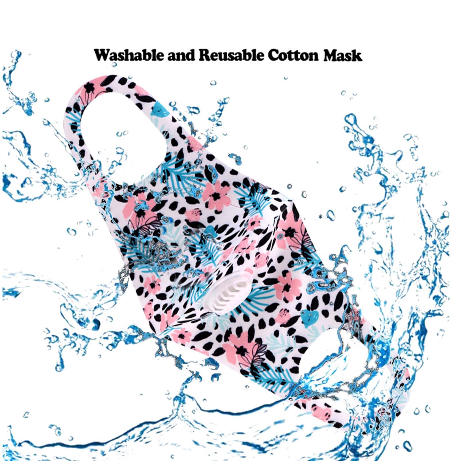 FM-7009R  Floral Print Single Breathing Valve Single Ply Face Mask
