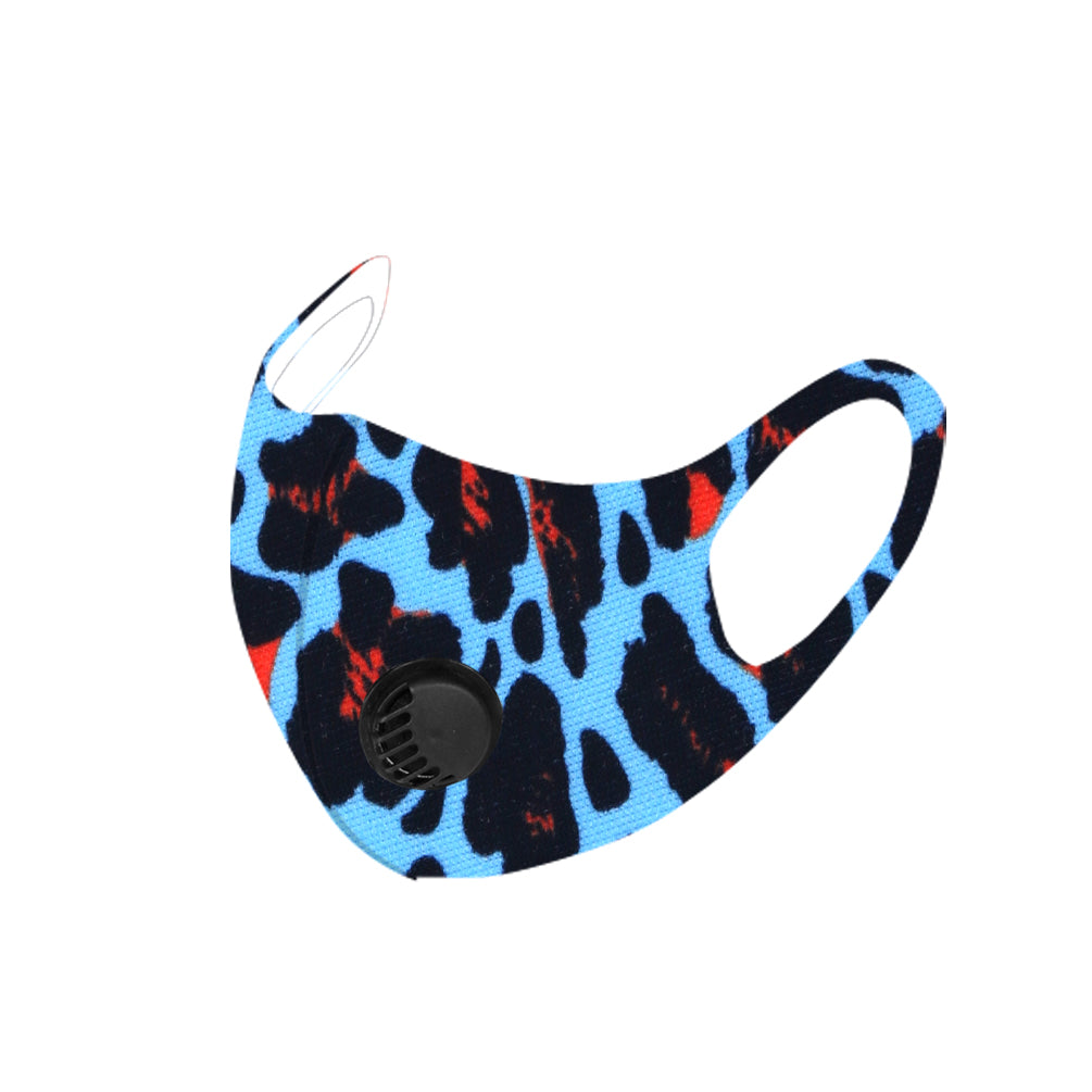 700Pcs Turquoise Leopard Print Single Breathing Valve Single Ply Face Mask