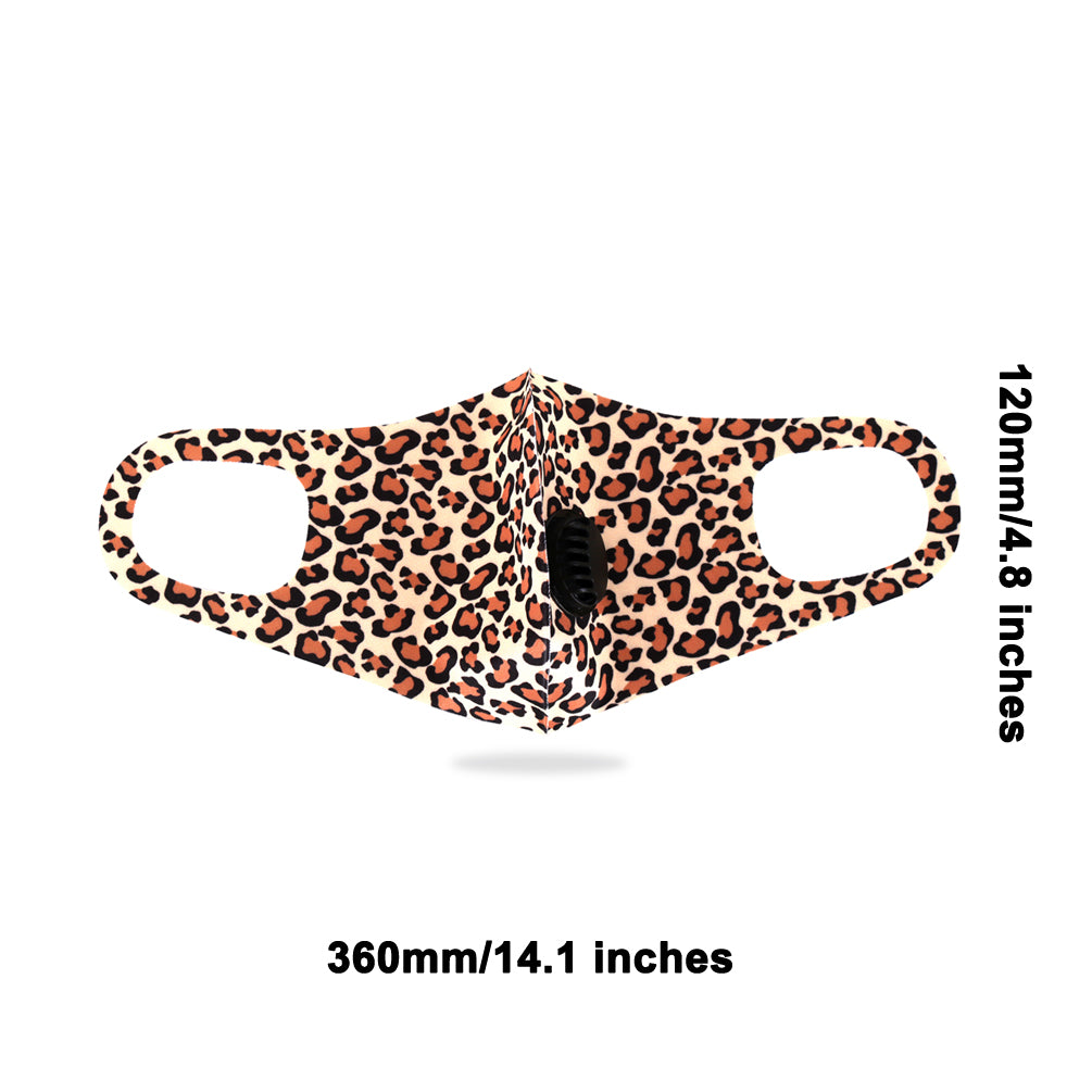 700Pcs Leopard Print Single Breathing Valve Single Ply Face Mask