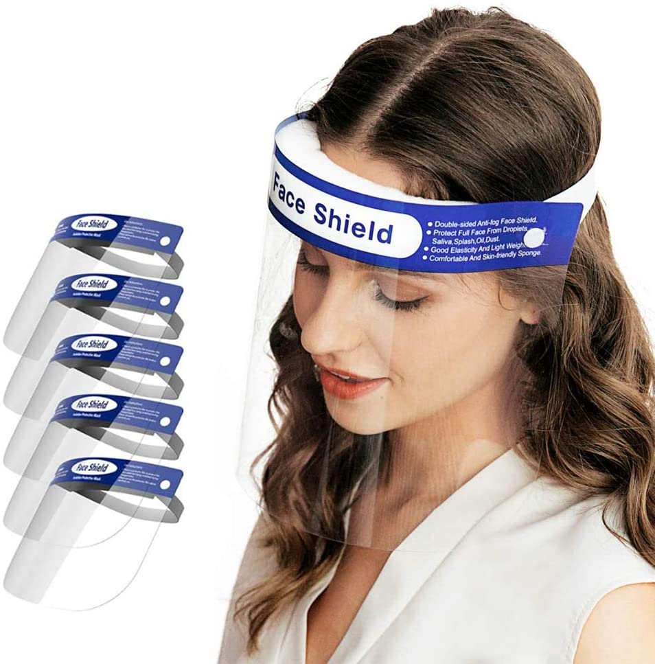 Safety Face Shield Full Protection Cap Wide Visor Anti-Fog Lens