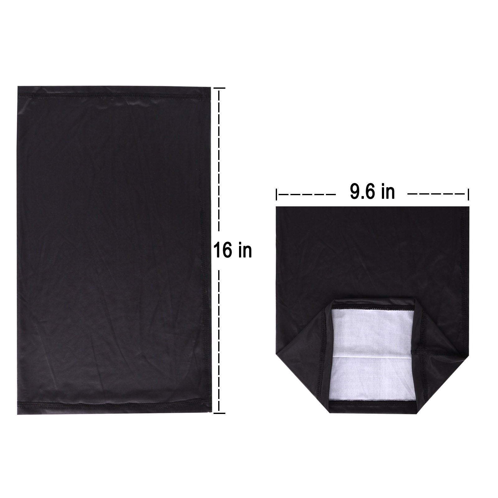 NFC-9001 Solid Black Neck Gaiter Face Mask Reusable, Washable Bandana /Head Wrap Scarf-1pcs/Pack