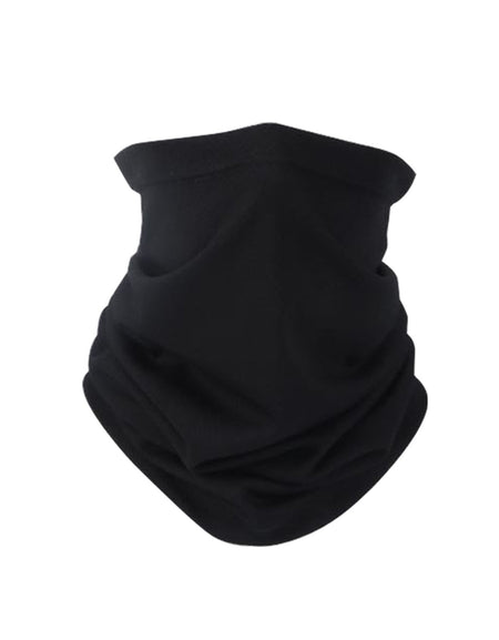 NFC-9001 Solid Black Neck Gaiter Face Mask Reusable, Washable Bandana /Head Wrap Scarf-1pcs/Pack