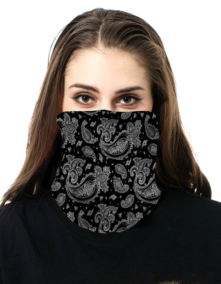 NFC-9006  Paisley Print Neck Gaiter Face Mask Reusable, Washable Bandana /Head Wrap Scarf-1Pcs/Pack