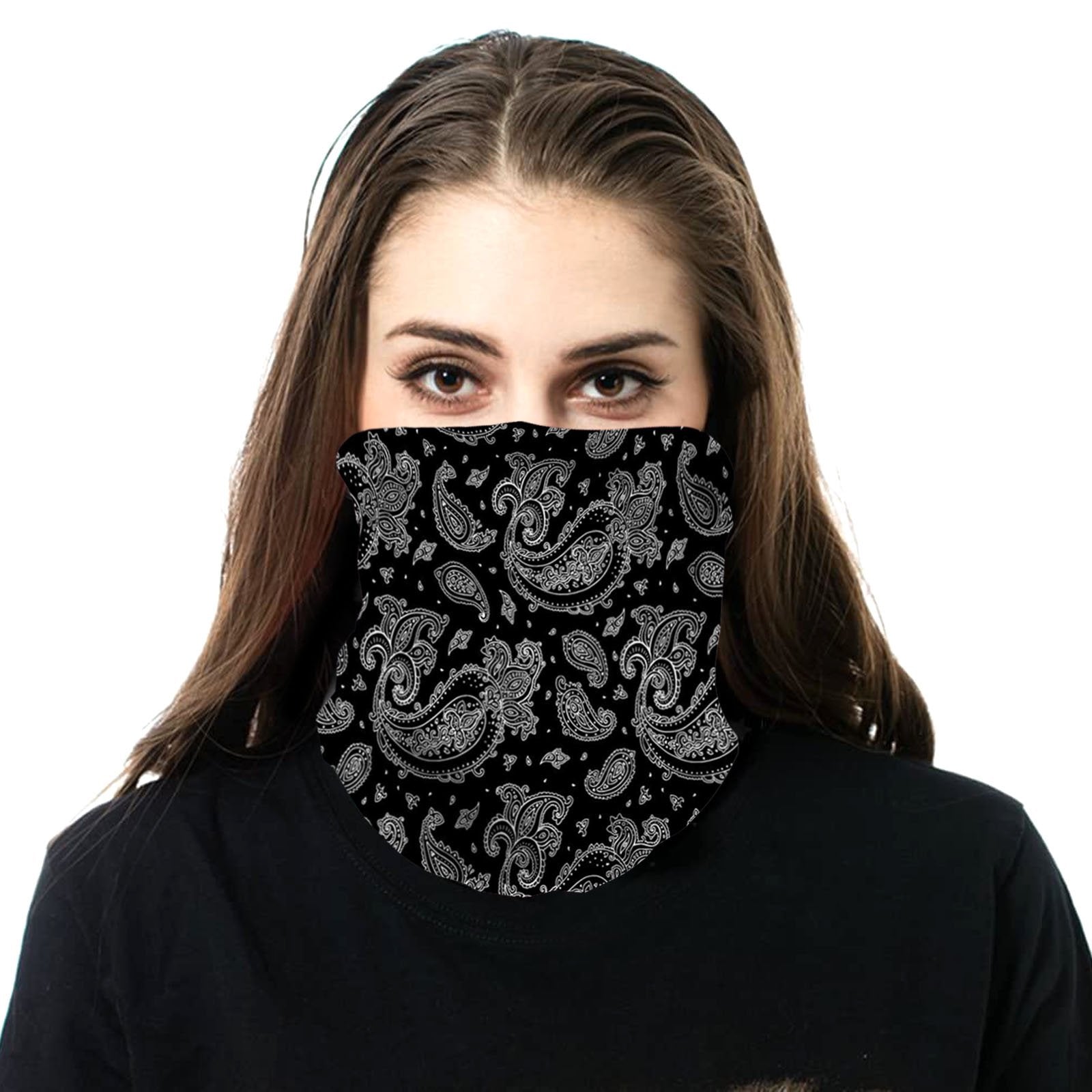 NFC-9006  Paisley Print Neck Gaiter Face Mask Reusable, Washable Bandana /Head Wrap Scarf-1Pcs/Pack