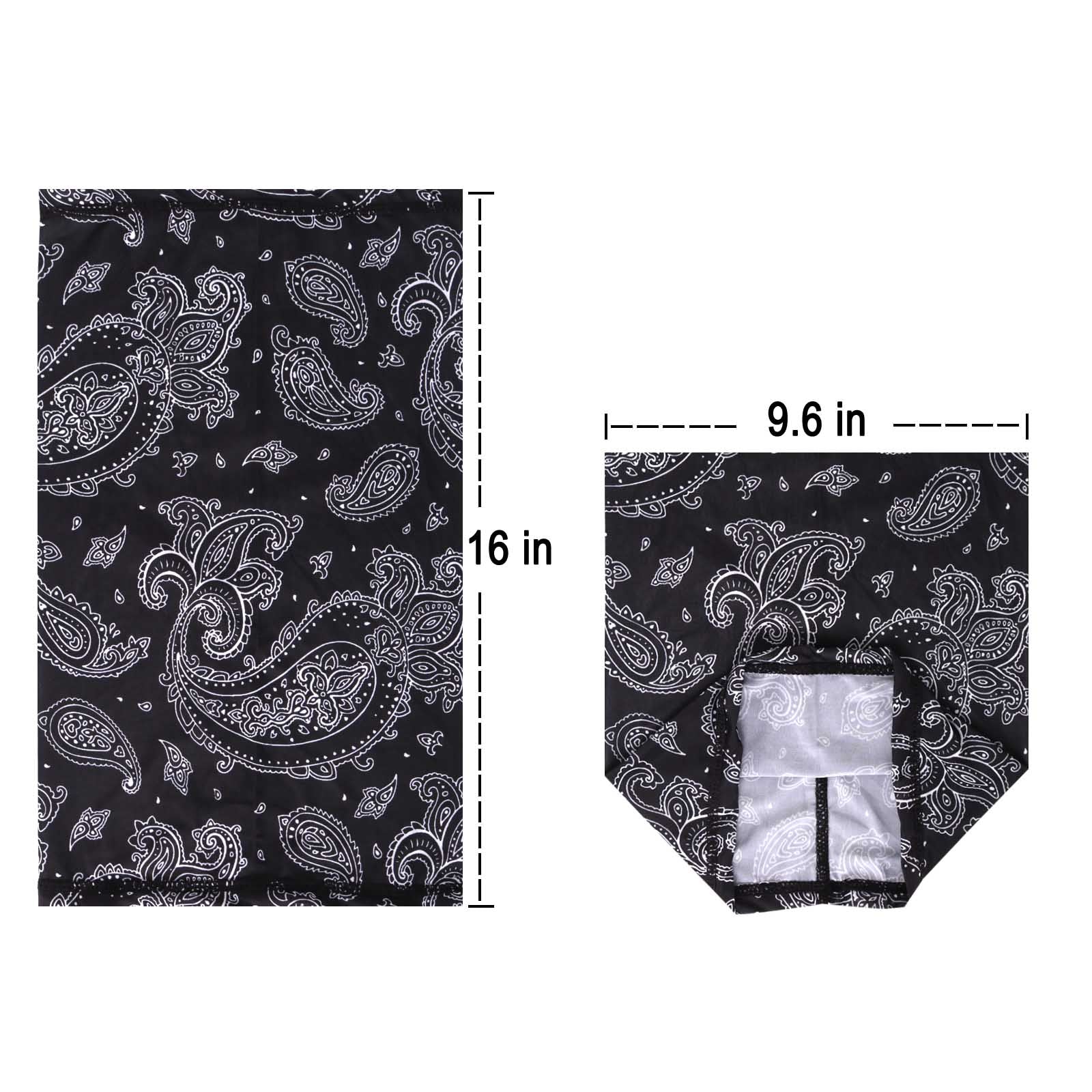 NFC-9006  Paisley Print Neck Gaiter Face Mask Reusable, Washable Bandana /Head Wrap Scarf-1Pcs/Pack