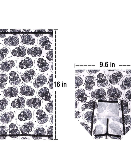 NFC-9008 Sugar Skull Print Neck Gaiter Face Mask Reusable, Washable Bandana /Head Wrap Scarf-1Pcs/Pack