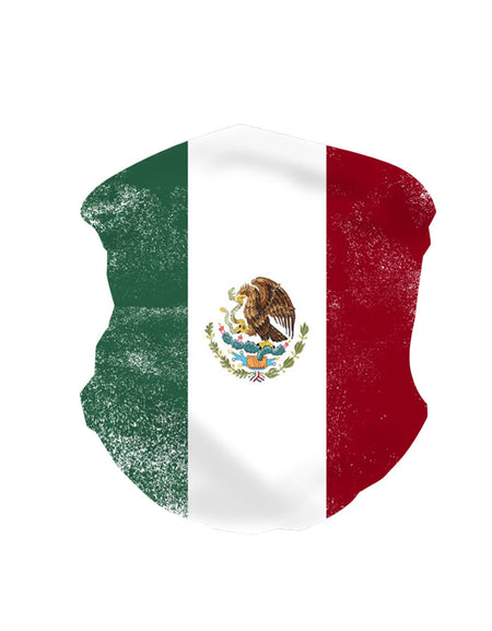NFC-9010 Mexico Flag Print Neck Gaiter Face Mask Reusable, Washable Bandana /Head Wrap Scarf-1Pcs/Pack