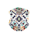 NFC-9012  White Aztec Sugar Skull Print Neck Gaiter Face Mask Reusable, Washable Bandana /Head Wrap Scarf-1Pcs/Pack