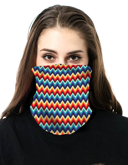 NFC-9013  Serape Print Neck Gaiter Face Mask Reusable, Washable Bandana /Head Wrap Scarf-1Pcs/Pack