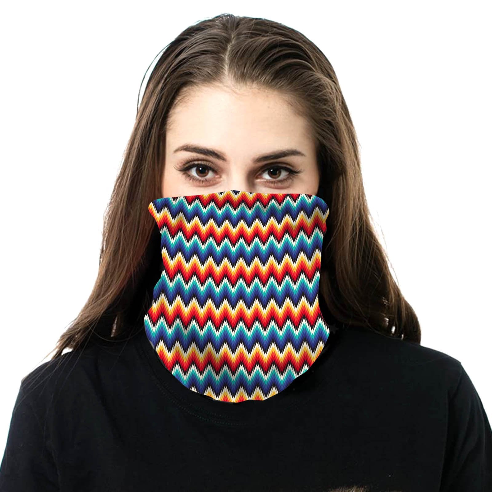 NFC-9013  Serape Print Neck Gaiter Face Mask Reusable, Washable Bandana /Head Wrap Scarf-1Pcs/Pack
