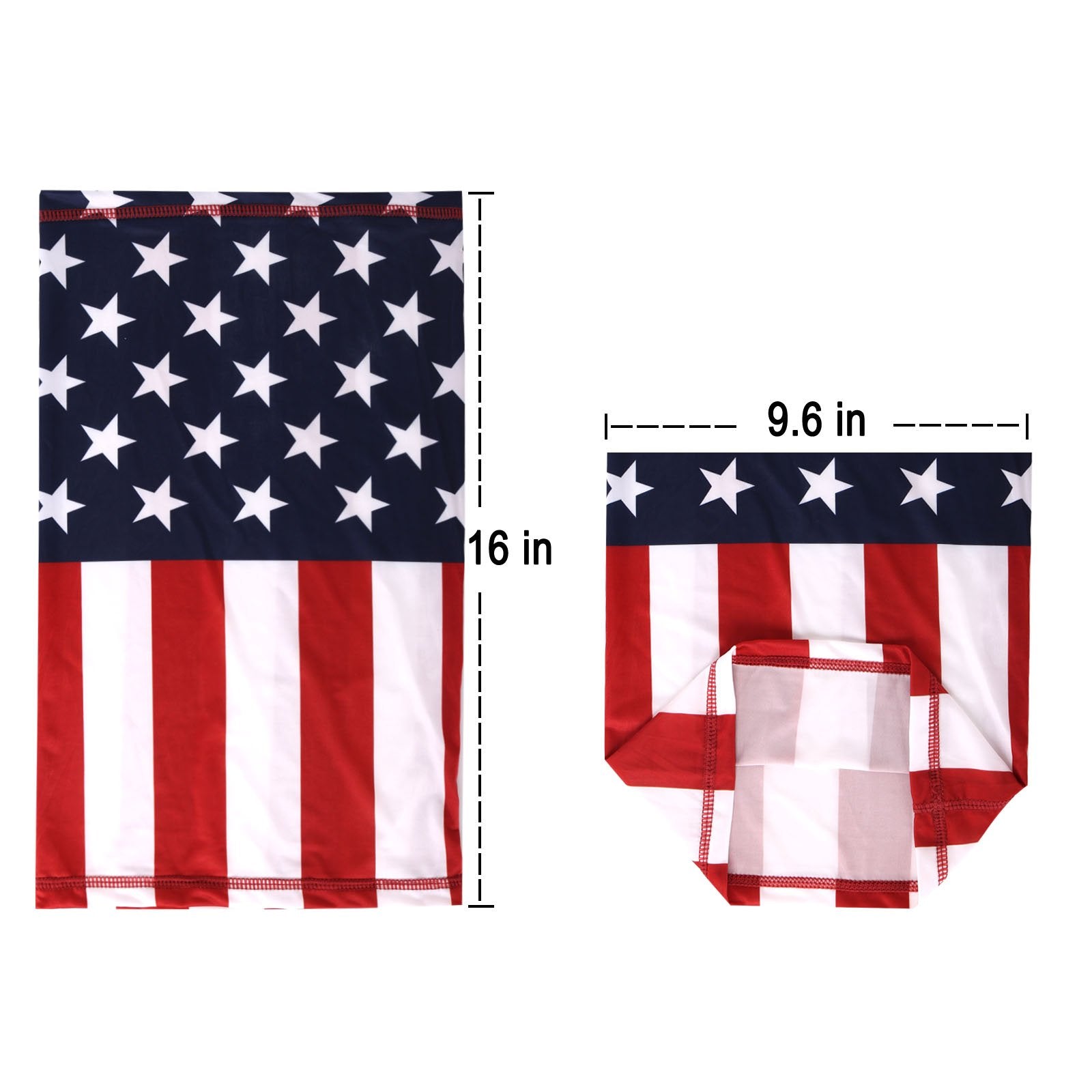 NFC-9014  American Flag Print Neck Gaiter Face Mask Reusable, Washable Bandana /Head Wrap Scarf-1Pcs/Pack