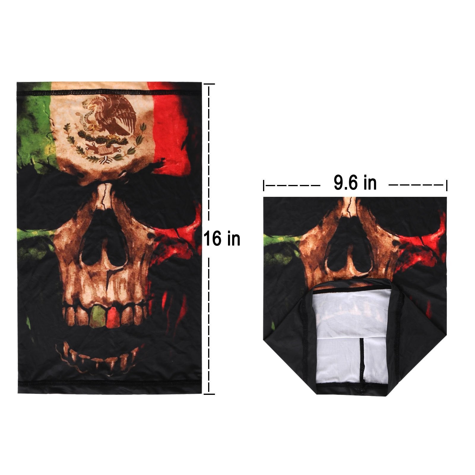 NFC-9020  Skull Print Neck Gaiter Face Mask Reusable, Washable Bandana /Head Wrap Scarf-1Pcs/Pack