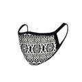 FCM-006 Black & White Aztec Print Fabric Face Mask Double Layer Set of 2