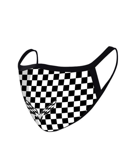 FCM-013 Checkered Fabric Face Mask Double Layer Set of 2
