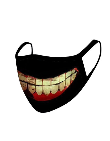 FCM-011   Smiling Teeth Fabric Face Mask Double Layer Set of 2