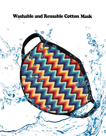 FCM-007 Serape Print Fabric Face Mask Double Layer Set of 2