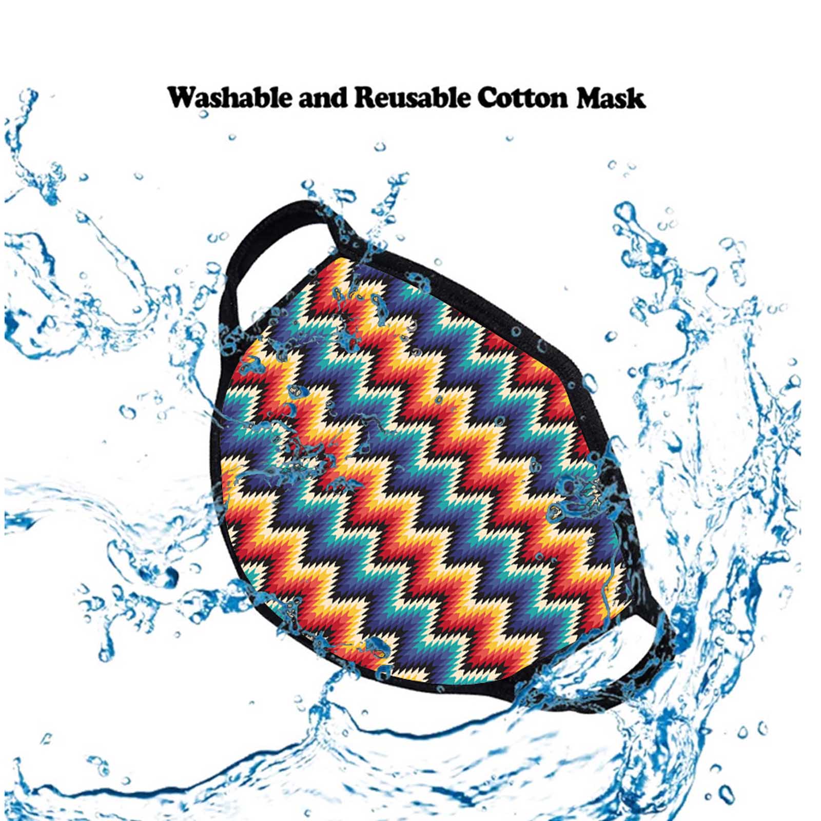 FCM-007 Serape Print Fabric Face Mask Double Layer Set of 2