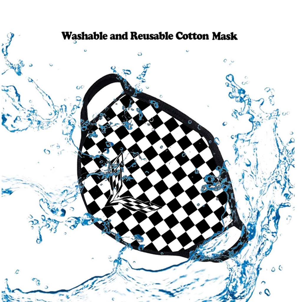 FCM-013 Checkered Fabric Face Mask Double Layer Set of 2