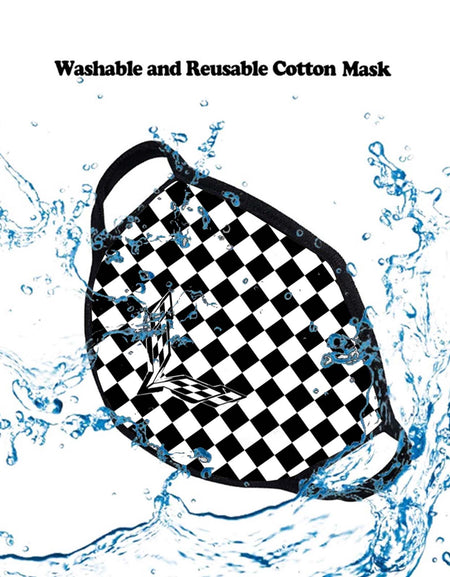 FCM-013 Checkered Fabric Face Mask Double Layer Set of 2
