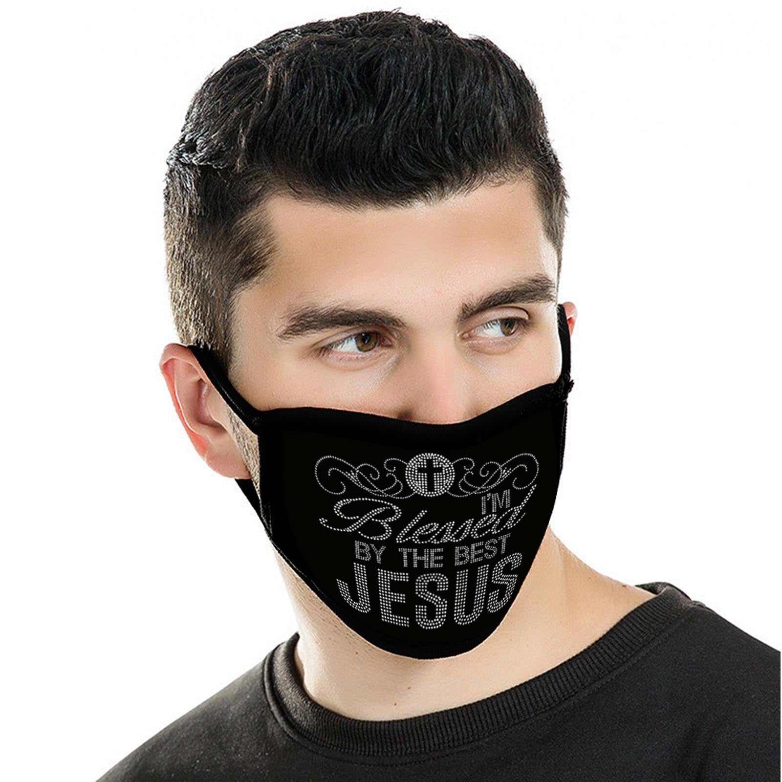 FCM-019 American Bling Spiritual Fabric Face Mask Double Layer Set of 2