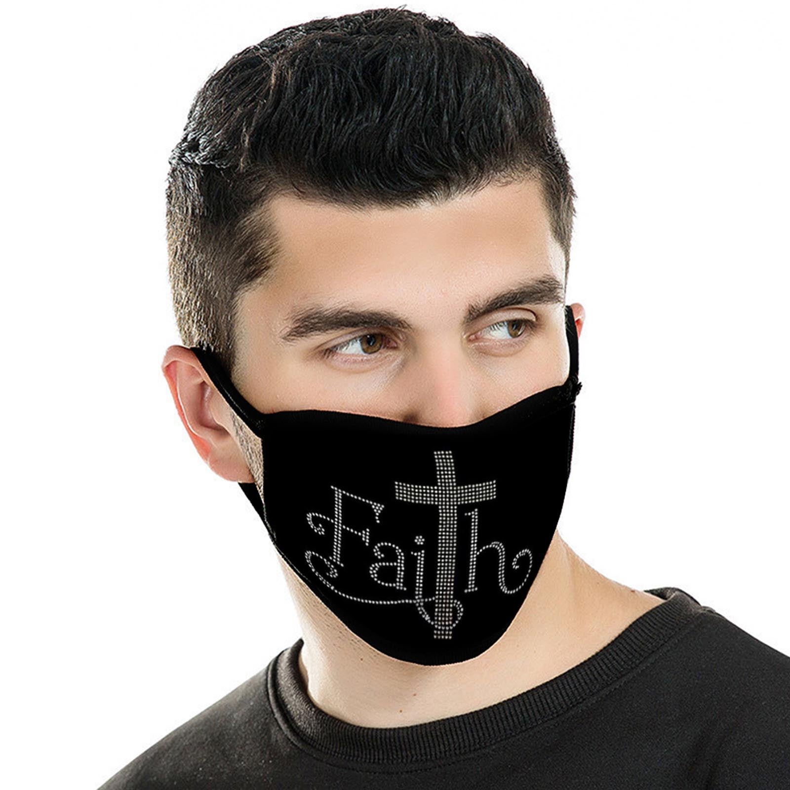 FCM-018 American Bling Spiritual Fabric Face Mask Double Layer - 2pCS